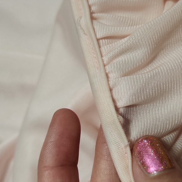 Vintage Ruffle Satin Floral Embroidered Lingerie Chemise Nightgown Slip Dress - Picture 10 of 10